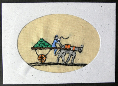 Card embroidered, Village collection-Watermelons