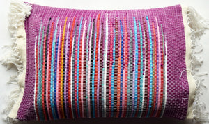 Cushion cover, woven, Flame, Purple