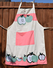 Load image into Gallery viewer, Apron, full-length, appliqué, Apples