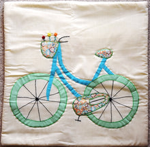 Load image into Gallery viewer, Cushion cover, Appliqué, Bicycle