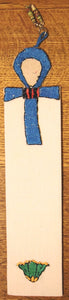 Bookmark, embroidered, Ankh