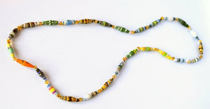 Necklace, Paper Beads, single strand