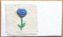 Load image into Gallery viewer, Card embroidered, mini, Rose