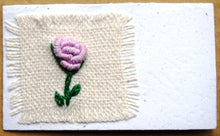 Load image into Gallery viewer, Card embroidered, mini, Rose