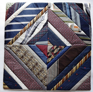 Cushion cover, patchwork ties