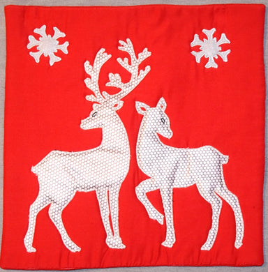 Cushion cover, appliqué, Dear Deer