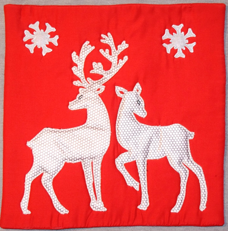 Cushion cover, appliqué, Dear Deer