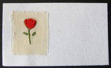 Load image into Gallery viewer, Card embroidered, mini, Rose