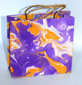 Gift bag, Marbled, square