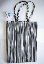 Load image into Gallery viewer, Bag, woven tote, Book, Stripe