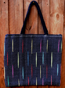 Bag, woven tote, large, Flash