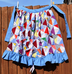 Apron, waist-length, patchwork