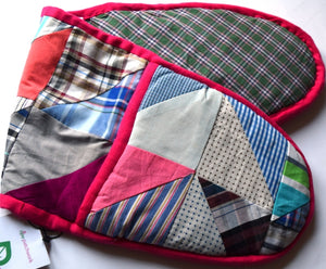 Double Oven glove, patchwork,