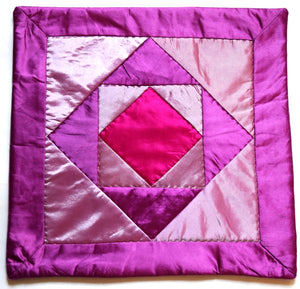 Cushion cover, patchwork, Satin
