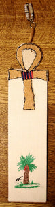 Bookmark, embroidered, Ankh