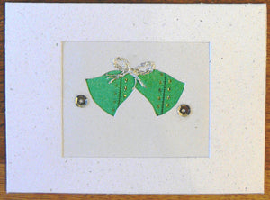 Card, Christmas bells, Ribbon
