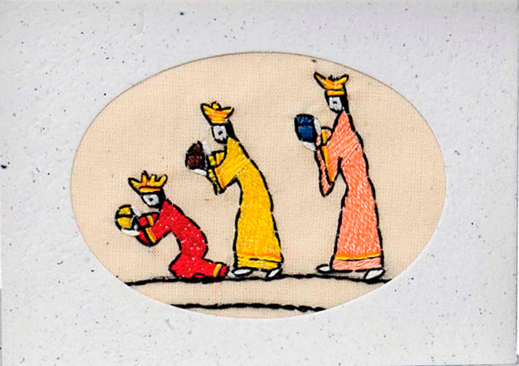 Christmas Card, embroidered