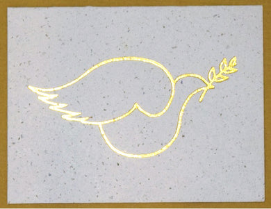 Card, Gold print, Dove