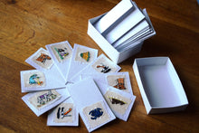 Load image into Gallery viewer, Cards, embroidered, small -Box of 10