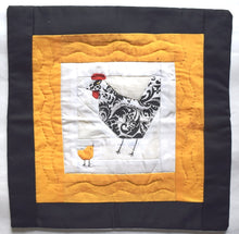 Load image into Gallery viewer, Cushion cover, patchwork, Hen &amp; Chick